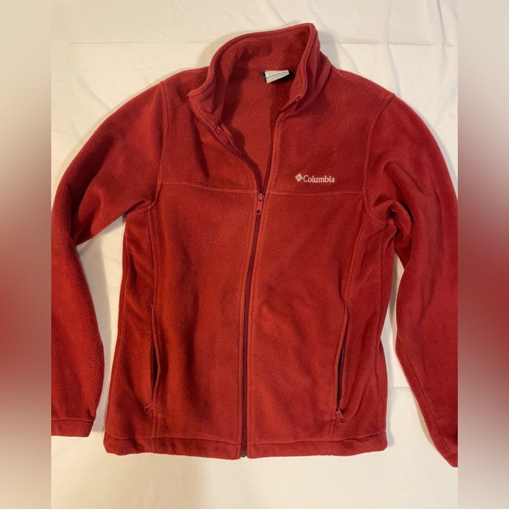 Columbia Rust Color Full-Zip Teddy Jacket
